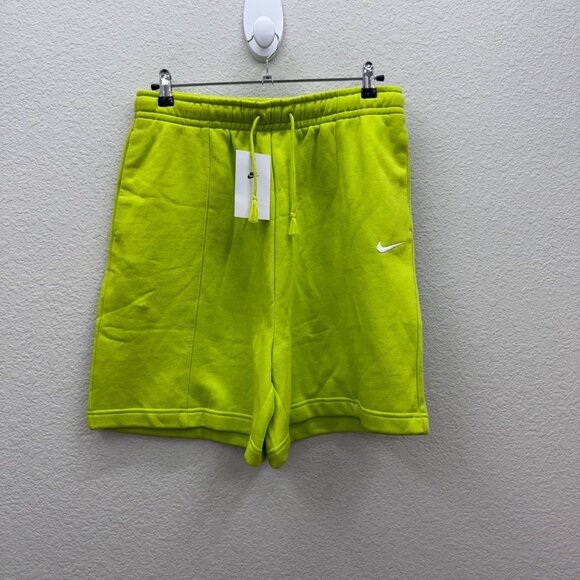 Nike Pants - Nike Essential Fleece High Rise Atomic Green Shorts DM6123-321 Womens Medium NEW